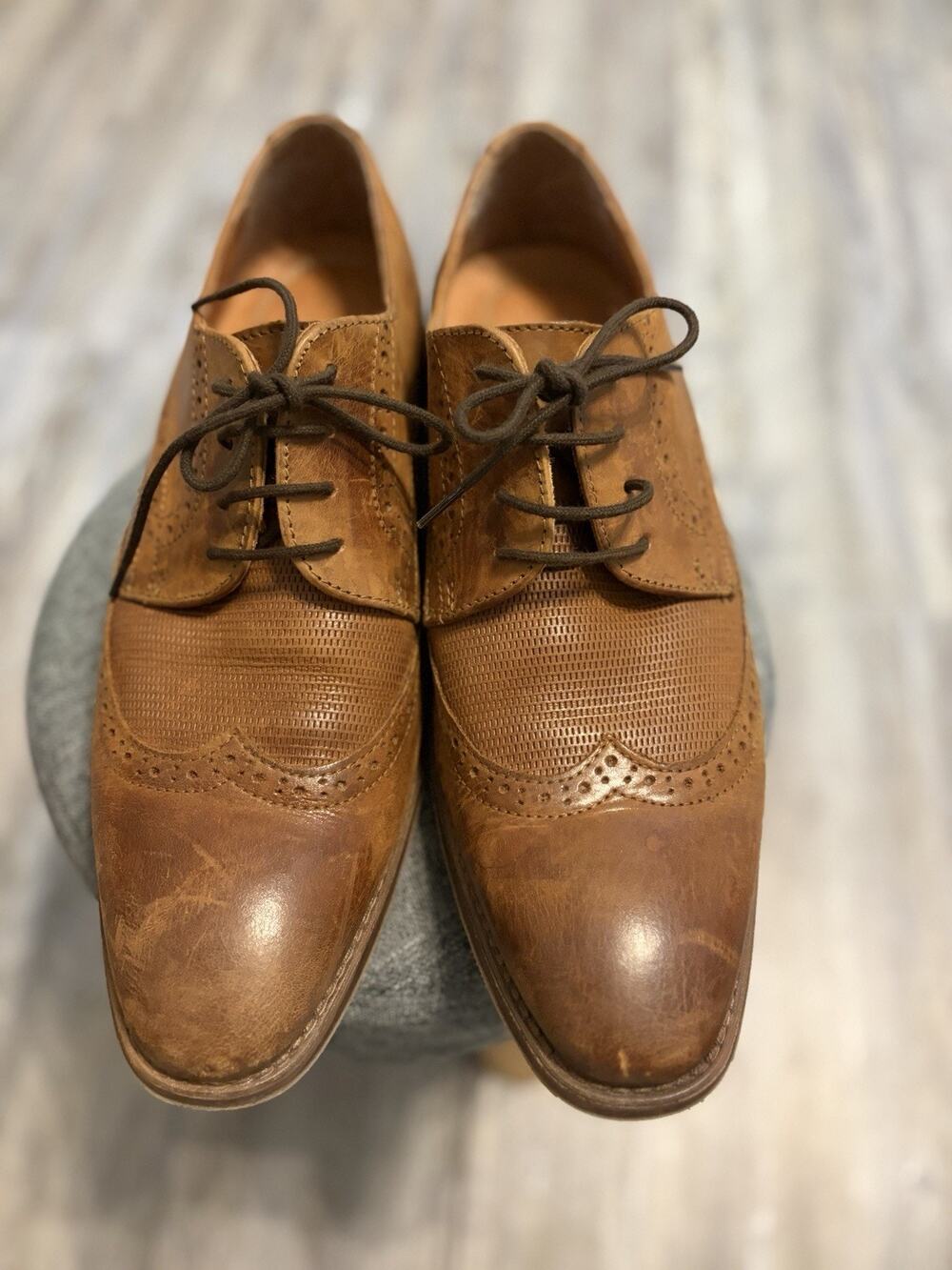 Dockers Birmingham Wingtip Oxford Dress Shoes Men’s 7M Brown Leather Brogue